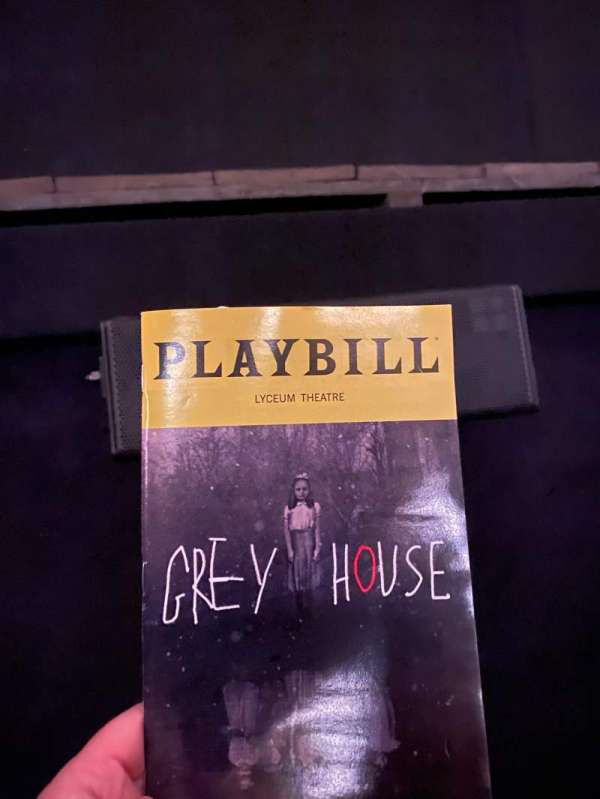 Lyceum Theatre, Broadway, section: Orchestra C, row: AA, seat: 108