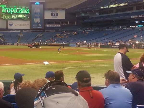 Tropicana Field, section: 119, row: J, seat: 2