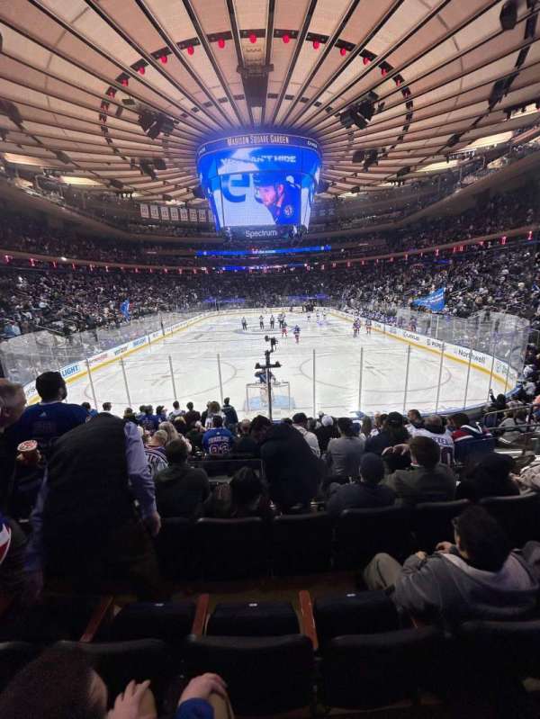 Madison Square Garden, section: 102, row: 9, seat: 9