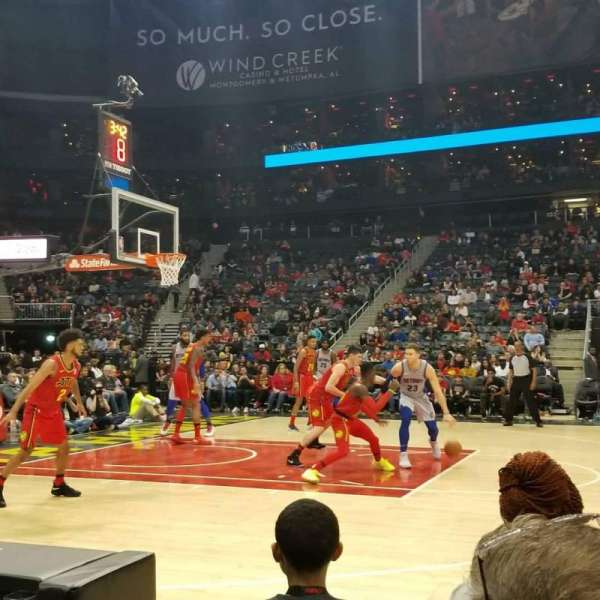 State Farm Arena, section: 120, row: AAA, seat: 5