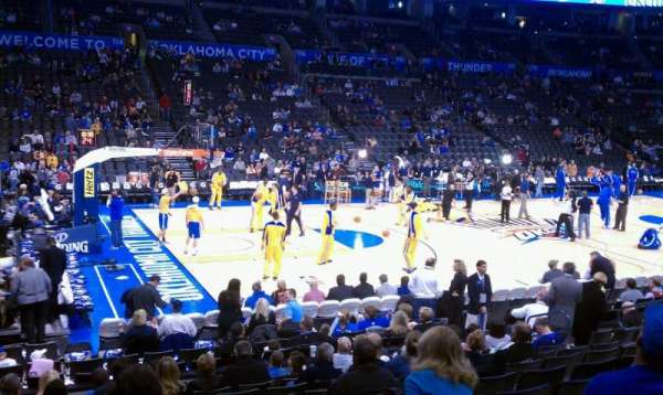 Paycom Center, section: 107, row: j, seat: 11