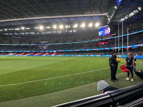 Marvel Stadium, section: L1-6, row: A, seat: 29