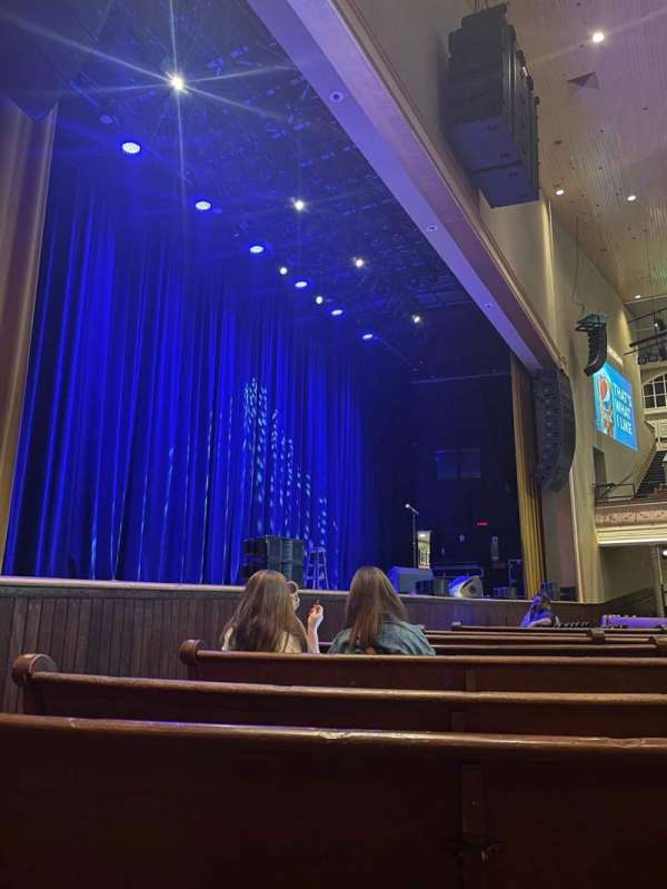 Ryman Auditorium, section: MF-7, row: K, seat: 12