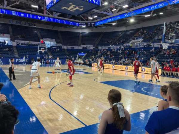 Clune Arena, section: L1, row: B, seat: 1