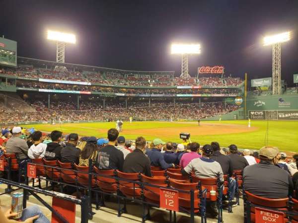 Fenway Park, section: Loge Box 100, row: BB, seat: 4
