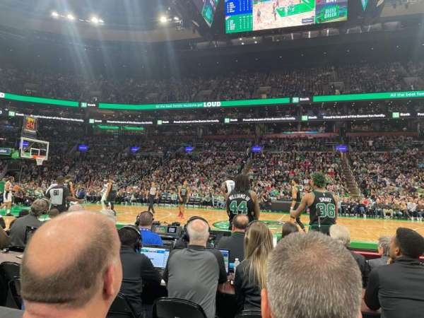 TD Garden, section: 1, row: 2, seat: 7