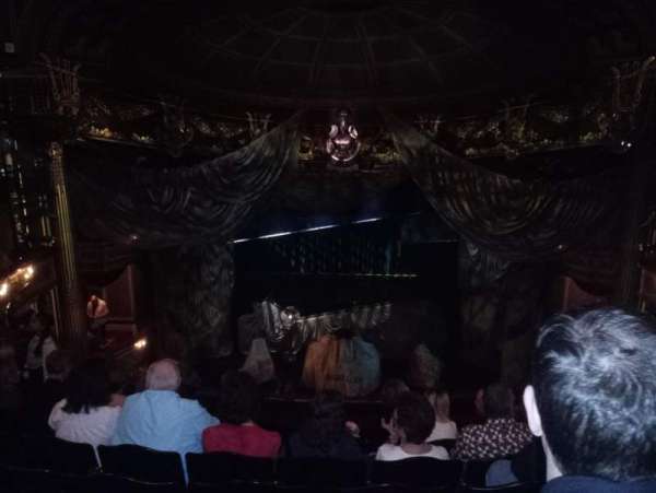 His Majesty's Theatre, London, section: Grand circle, row: G, seat: 18
