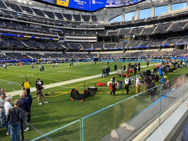 SoFi Stadium, section: C129, row: 1, seat: 10