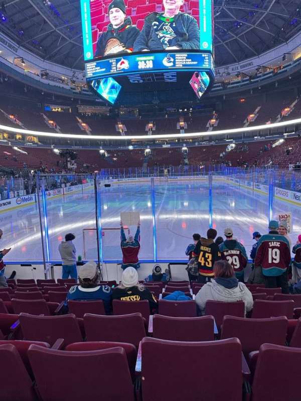 Rogers Arena, section: 111, row: 9, seat: 105