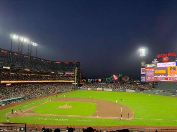 Oracle Park, section: 208, row: F, seat: 14