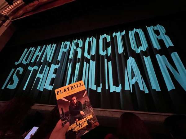 Booth Theatre, section: Orchestra C, row: BB, seat: 110