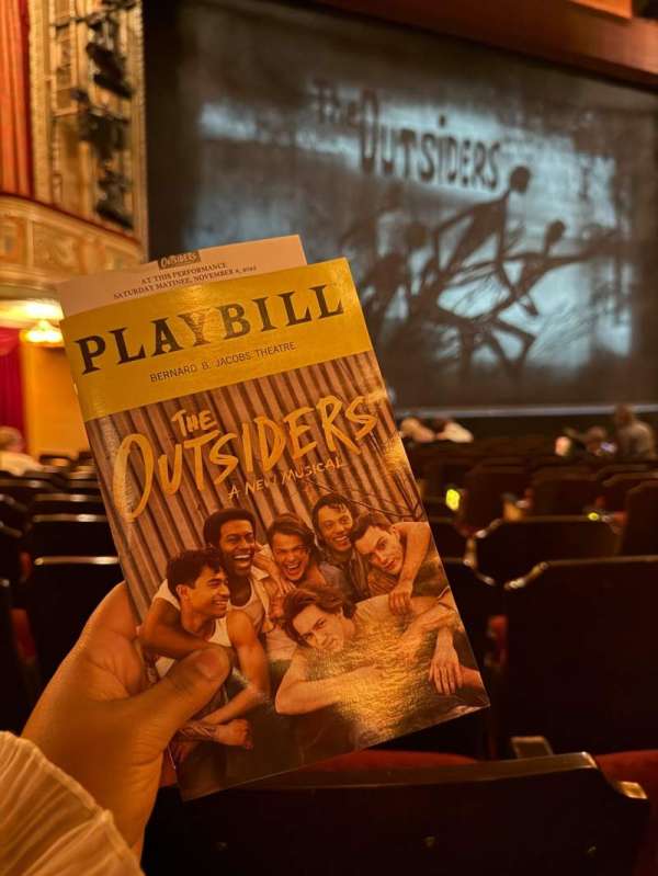 Bernard B. Jacobs Theatre, section: Orchestra L, row: L, seat: 9
