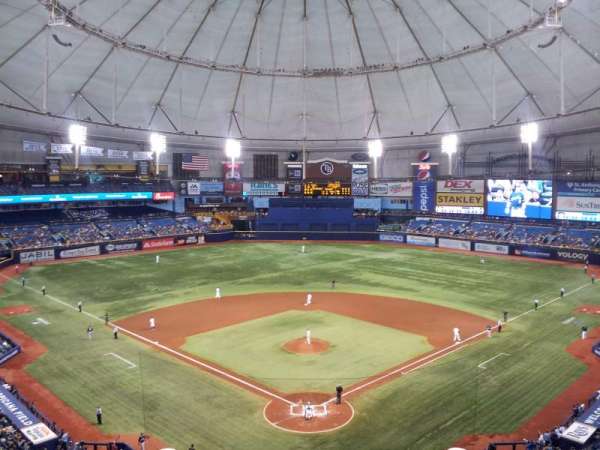 Tropicana Field, section: 300, row: F, seat: 5