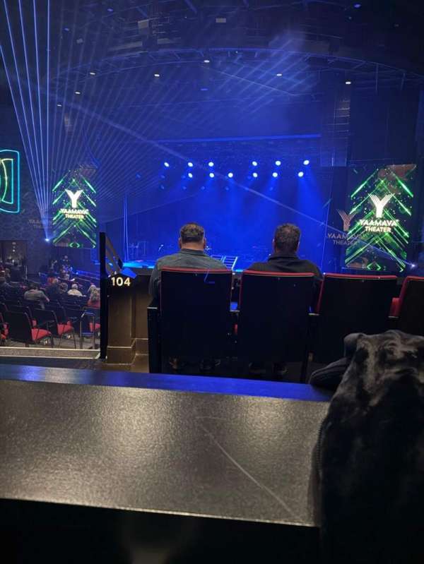 Yaamava' Theater, section: 204, row: A, seat: 9