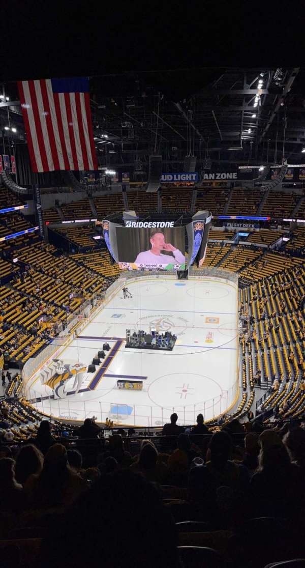 Bridgestone Arena, section: 302, row: Q, seat: 12