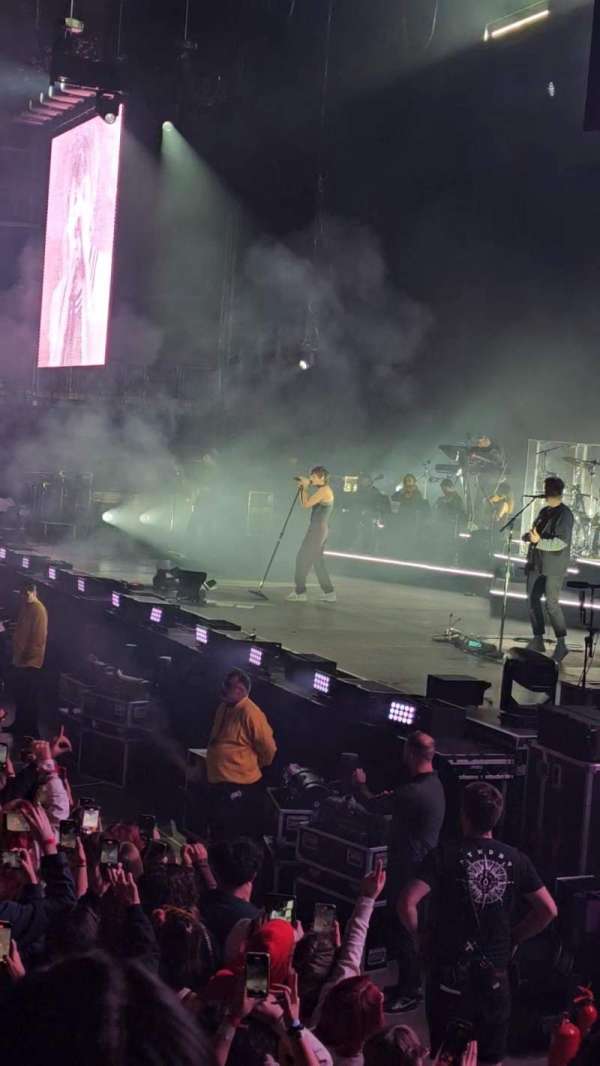 The O2, London, section: 112, row: F, seat: 386