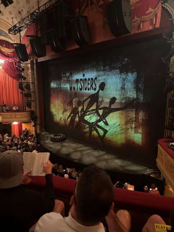 Bernard B. Jacobs Theatre, section: Mezzanine R, row: B, seat: 20