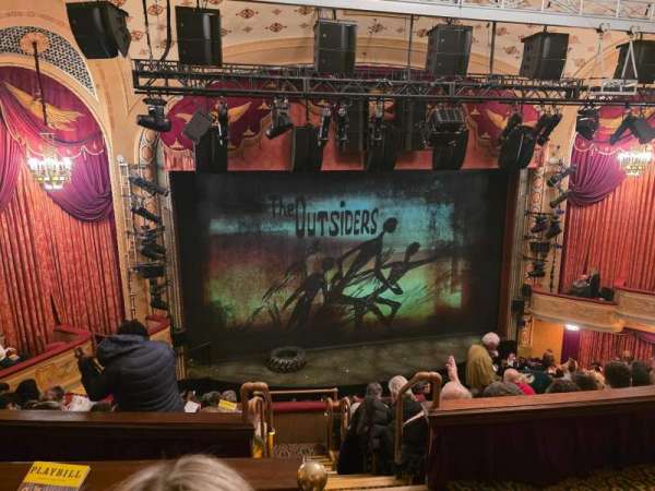 Bernard B. Jacobs Theatre, section: Mezzanine L, row: F, seat: 1