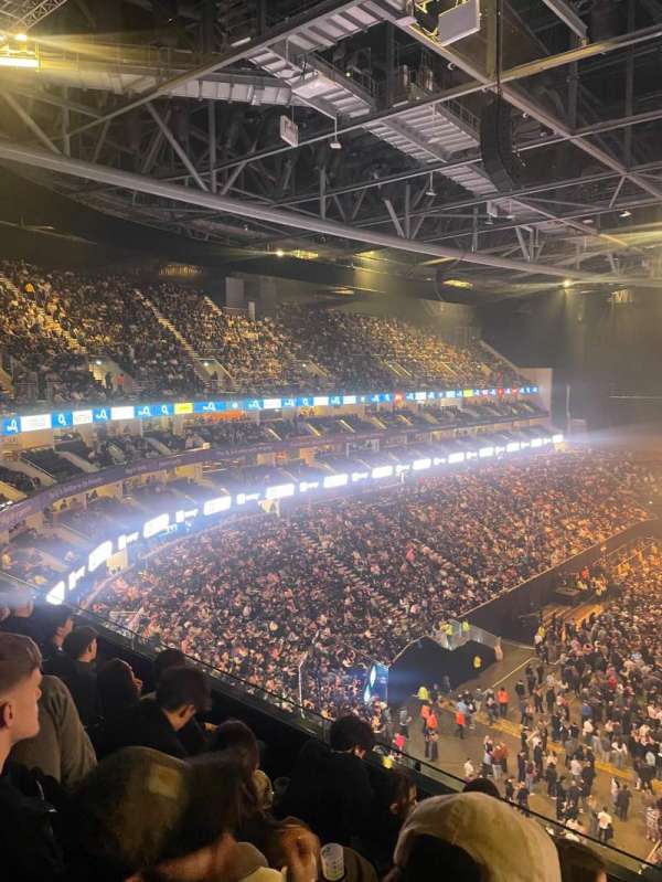 The O2, London, section: 412, row: D, seat: 725