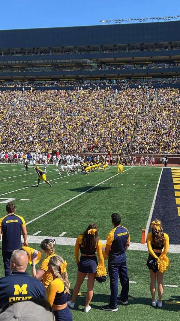 Michigan Stadium, section: 18, row: 1, seat: 2