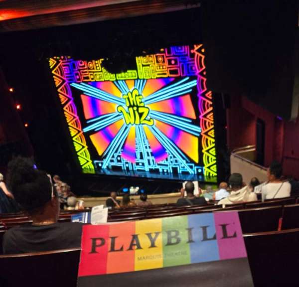 Marquis Theatre, section: Mezzanine R, row: M, seat: 20