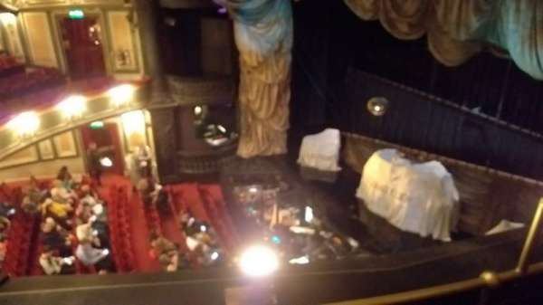 His Majesty's Theatre, London, section: Grand Circle, row: B, seat: 2