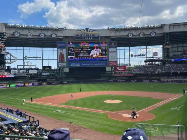American Family Field, section: 220, row: 4, seat: 1