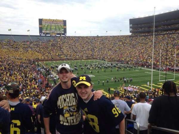 Michigan Stadium, section: 15, row: 59, seat: 15
