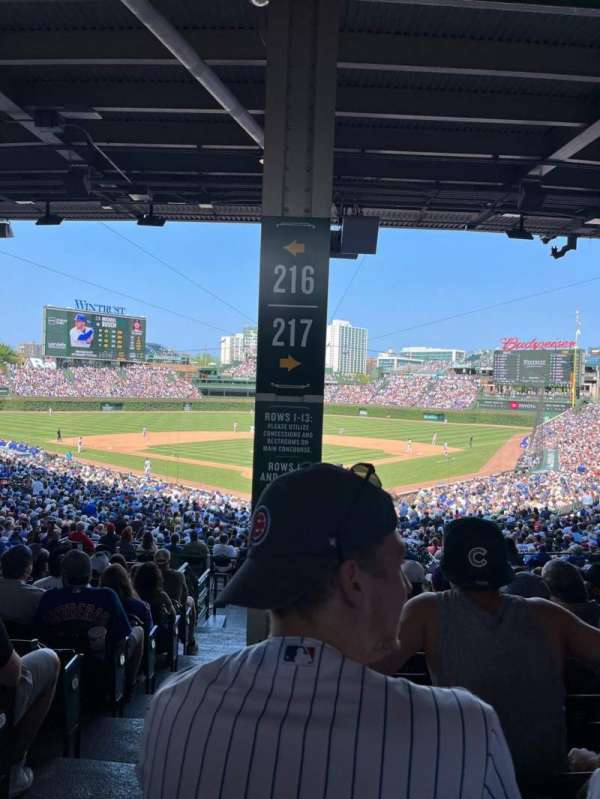 Wrigley Field, section: 217, row: 12, seat: 1