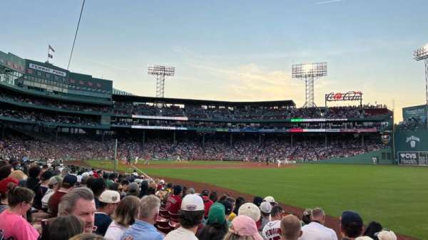 Fenway Park, section: Right Field Box 5, row: L, seat: 12