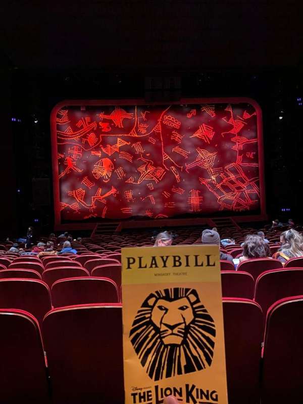 Minskoff Theatre, section: Orchestra C, row: U, seat: 111
