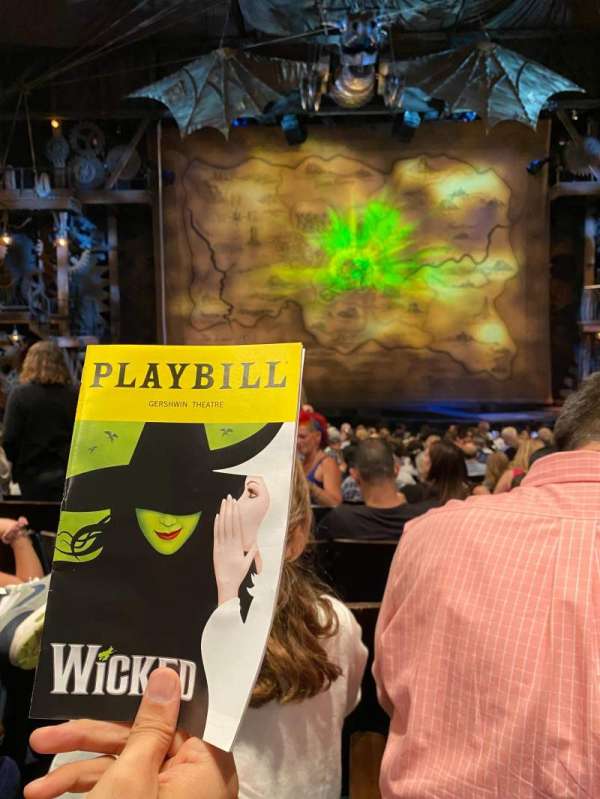 Gershwin Theatre, section: Orchestra C, row: M, seat: 108