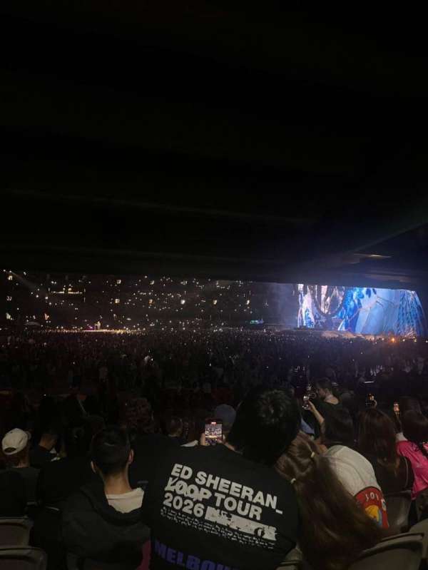 Marvel Stadium, section: L1-12, row: Last row, seat: NA