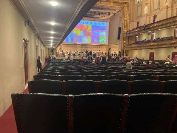 Symphony Hall, Boston, section: Orchestra, row: MM, seat: 30