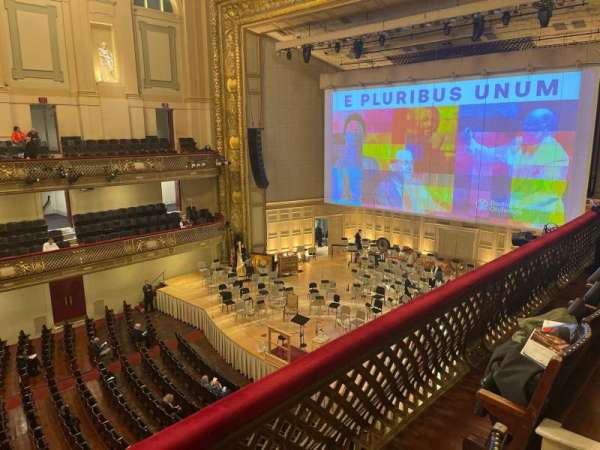 Symphony Hall, Boston, section: Second balcony right, row: B, seat: 25