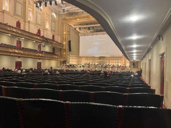 Symphony Hall, Boston, section: Orchestra, row: MM, seat: 1