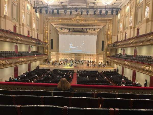 Symphony Hall, Boston, section: First Balcony center, row: E, seat: 18