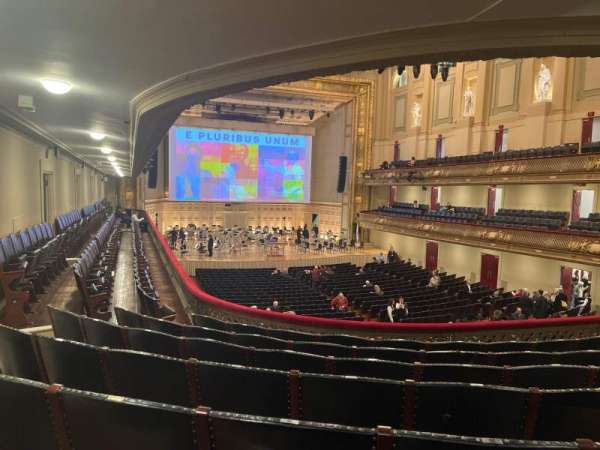 Symphony Hall, Boston, section: First balcony center, row: G, seat: 35