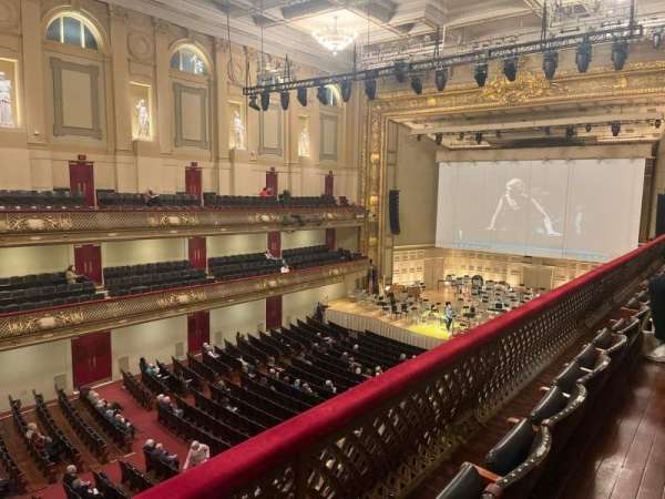 Symphony Hall, Boston, section: Second balcony right, row: B, seat: 52
