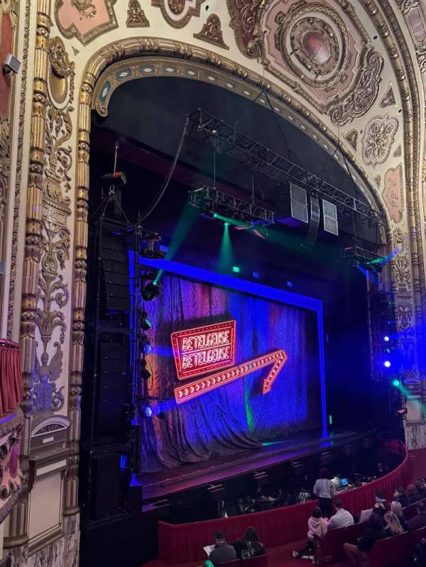 Cadillac Palace Theater, section: Dress Circle L, row: aa, seat: 1