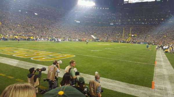 Lambeau Field, section: 106, row: 2, seat: 9