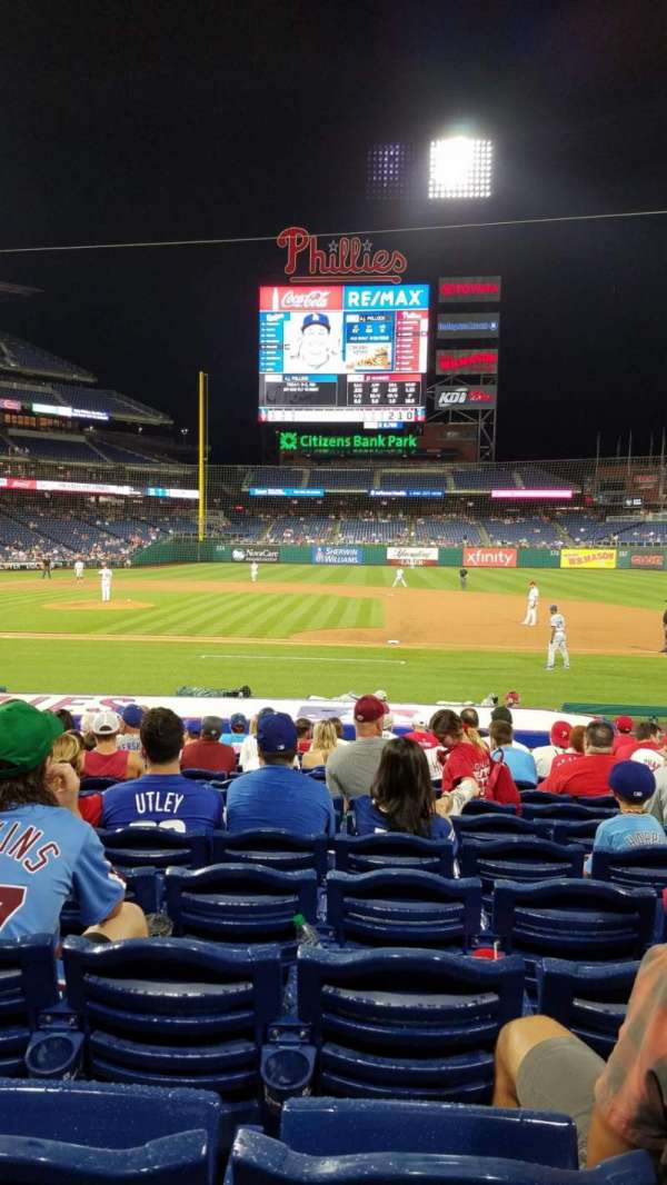 Citizens Bank Park, section: 116, row: 18, seat: 8