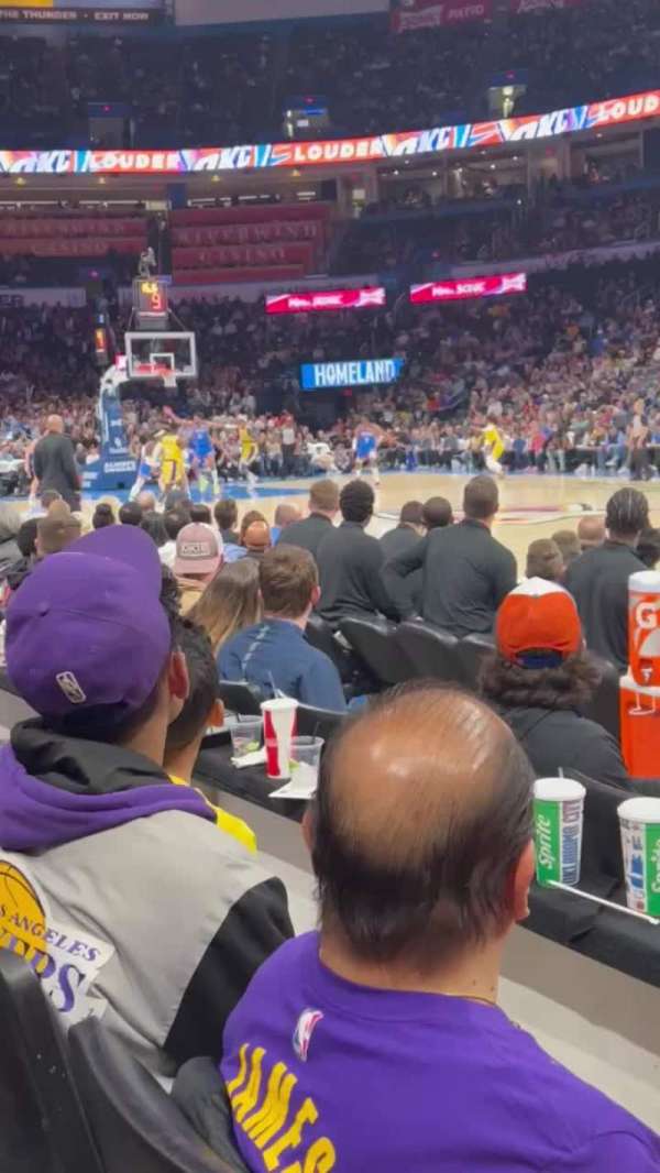 Paycom Center, section: 114, row: B, seat: 6