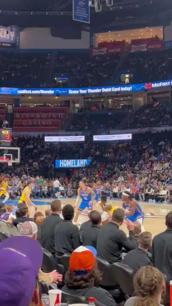 Paycom Center, section: 114, row: B, seat: 6