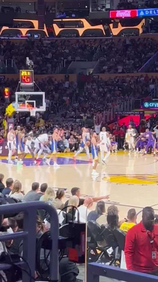 Crypto.com Arena, section: 108, row: 5, seat: 15