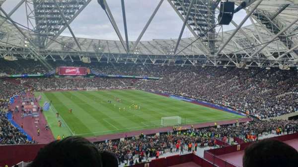 London Stadium, section: 218, row: 58, seat: 113