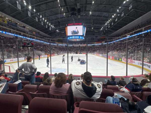 Giant Center, section: 101, row: E, seat: 9