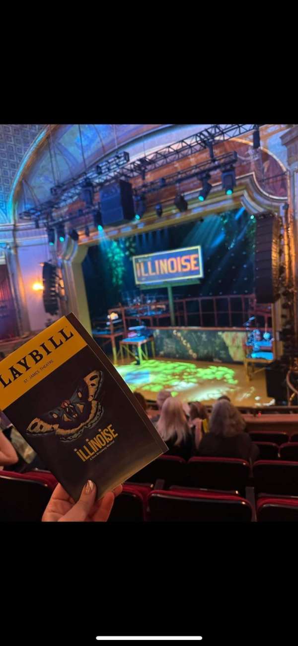 St. James Theatre, section: Mezzanine R, row: F, seat: 20