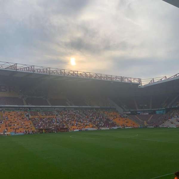 Valley Parade, section: F, row: 7