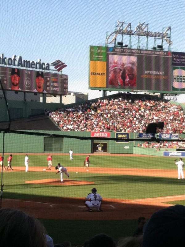 Fenway Park, section: Loge Box 132, row: DD, seat: 2